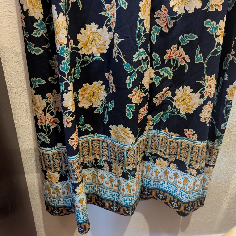 Chico's Floral Maxi Dress with Kimono Sleeves - Picture 5 of 5